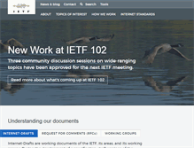 Tablet Screenshot of ietf.org